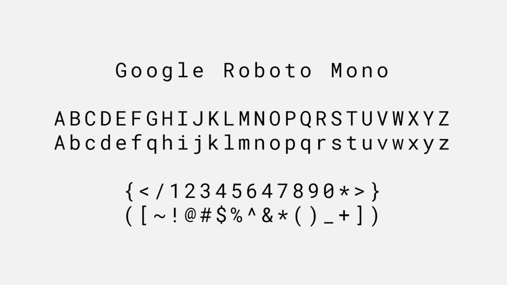 Roboto Mono